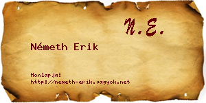 Németh Erik névjegykártya